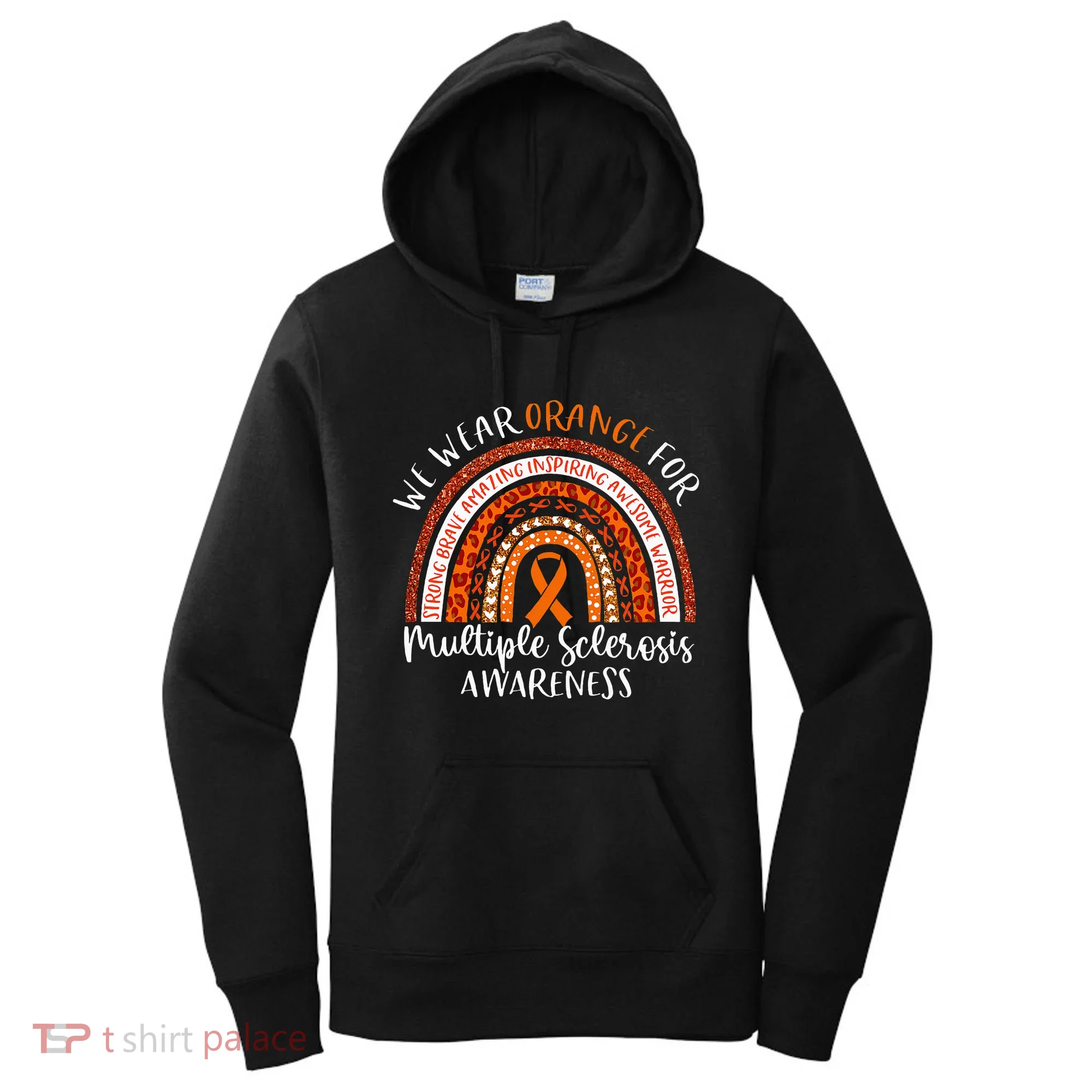 Multiple Sclerosis Awareness We Wear Orange Ms Rainbow Women's Hoodie