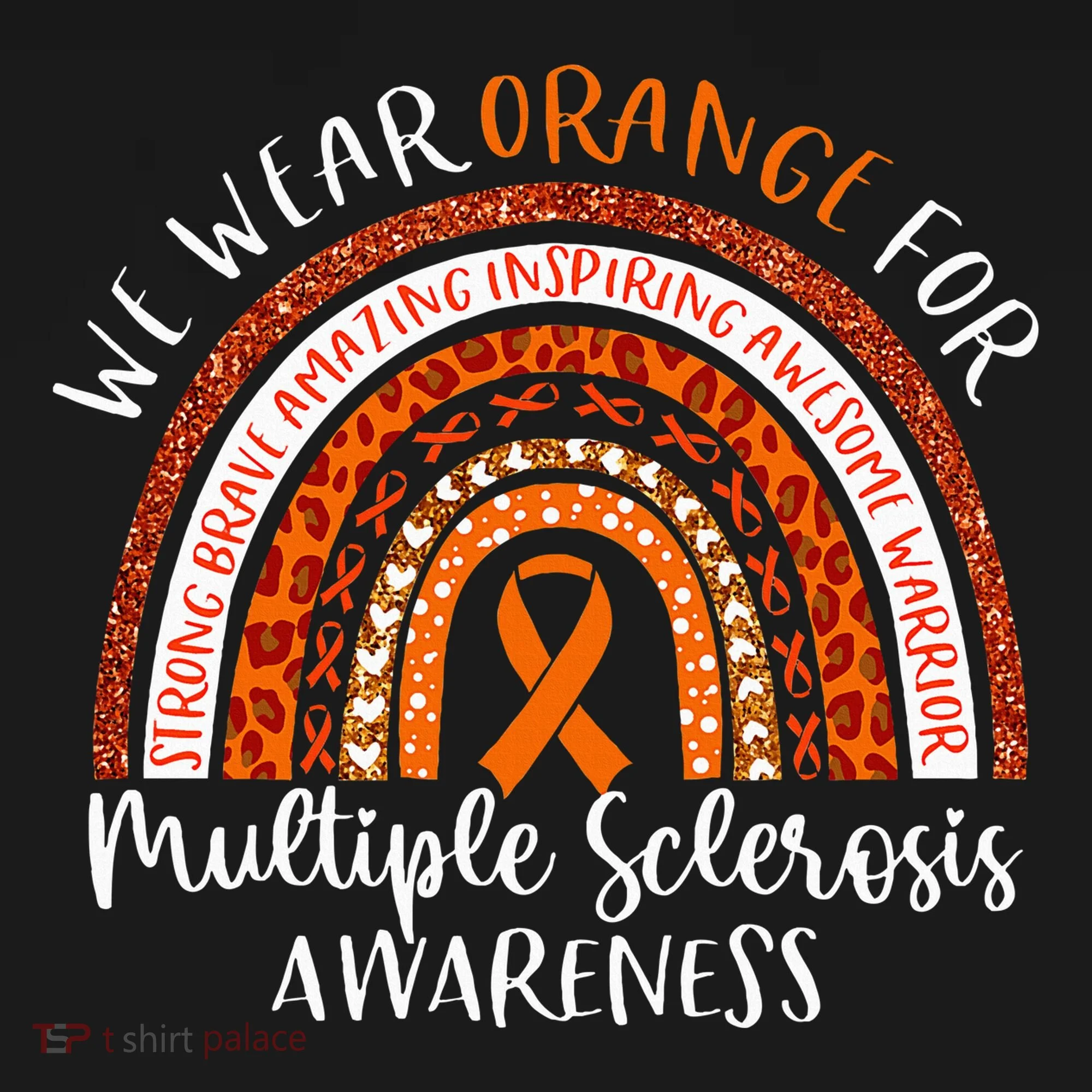 Multiple Sclerosis Awareness We Wear Orange Ms Rainbow Women's Hoodie