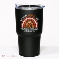 Multiple Sclerosis Awareness We Wear Orange Ms Rainbow Tumbler thumb 0
