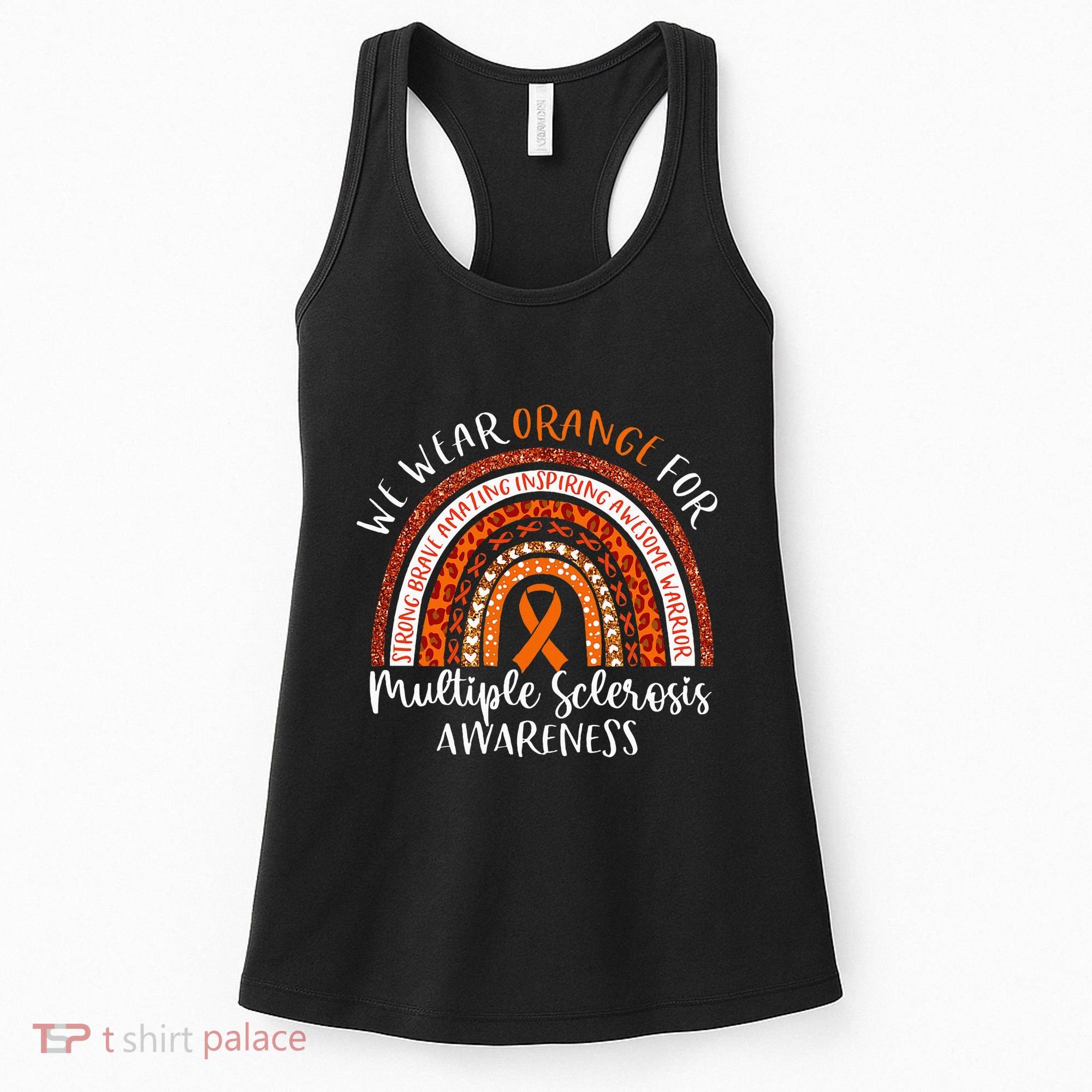 Multiple Sclerosis Awareness We Wear Orange Ms Rainbow Women's Tank Top