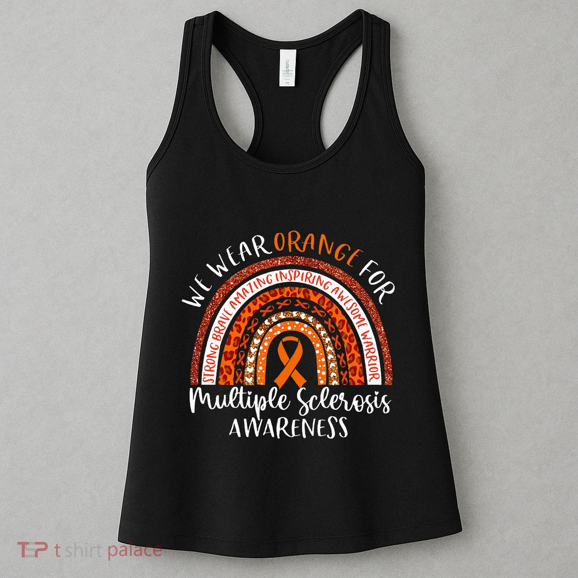 Multiple Sclerosis Awareness We Wear Orange Ms Rainbow Women's Tank Top