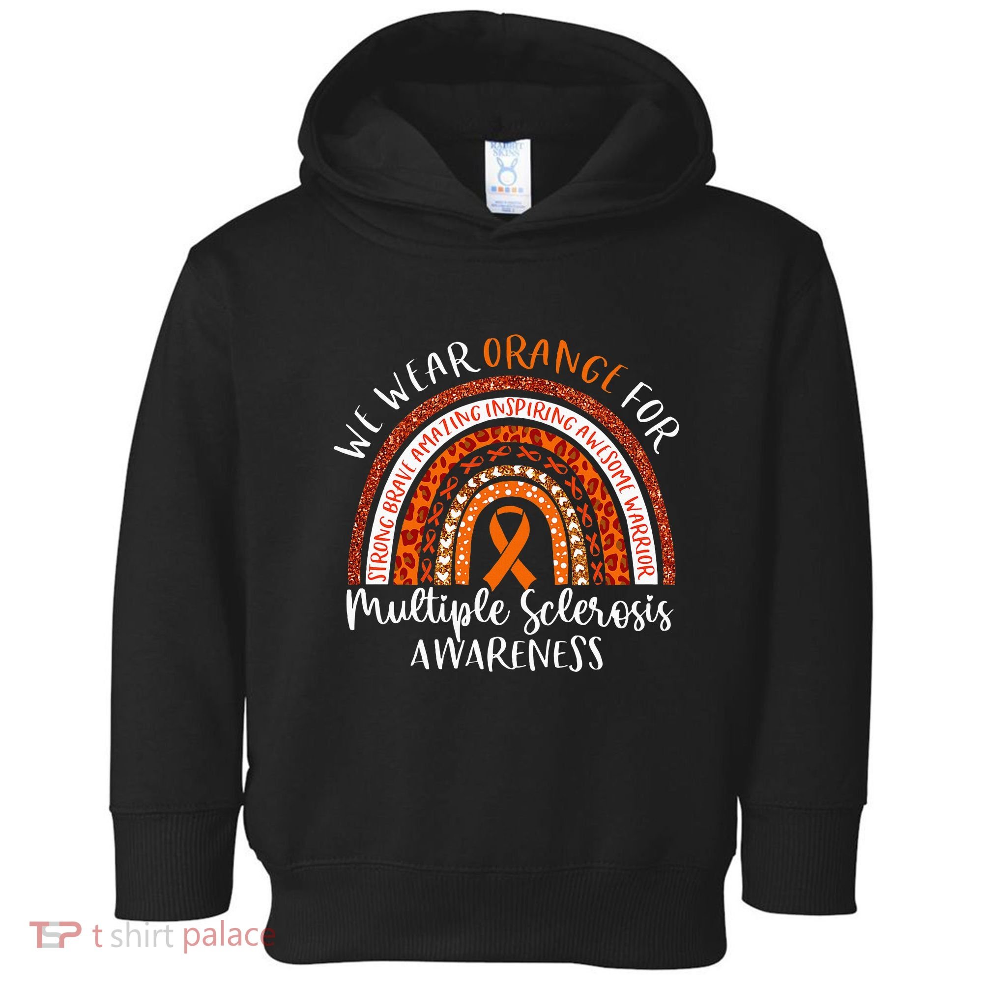 Multiple Sclerosis Awareness We Wear Orange Ms Rainbow Toddler Hoodie