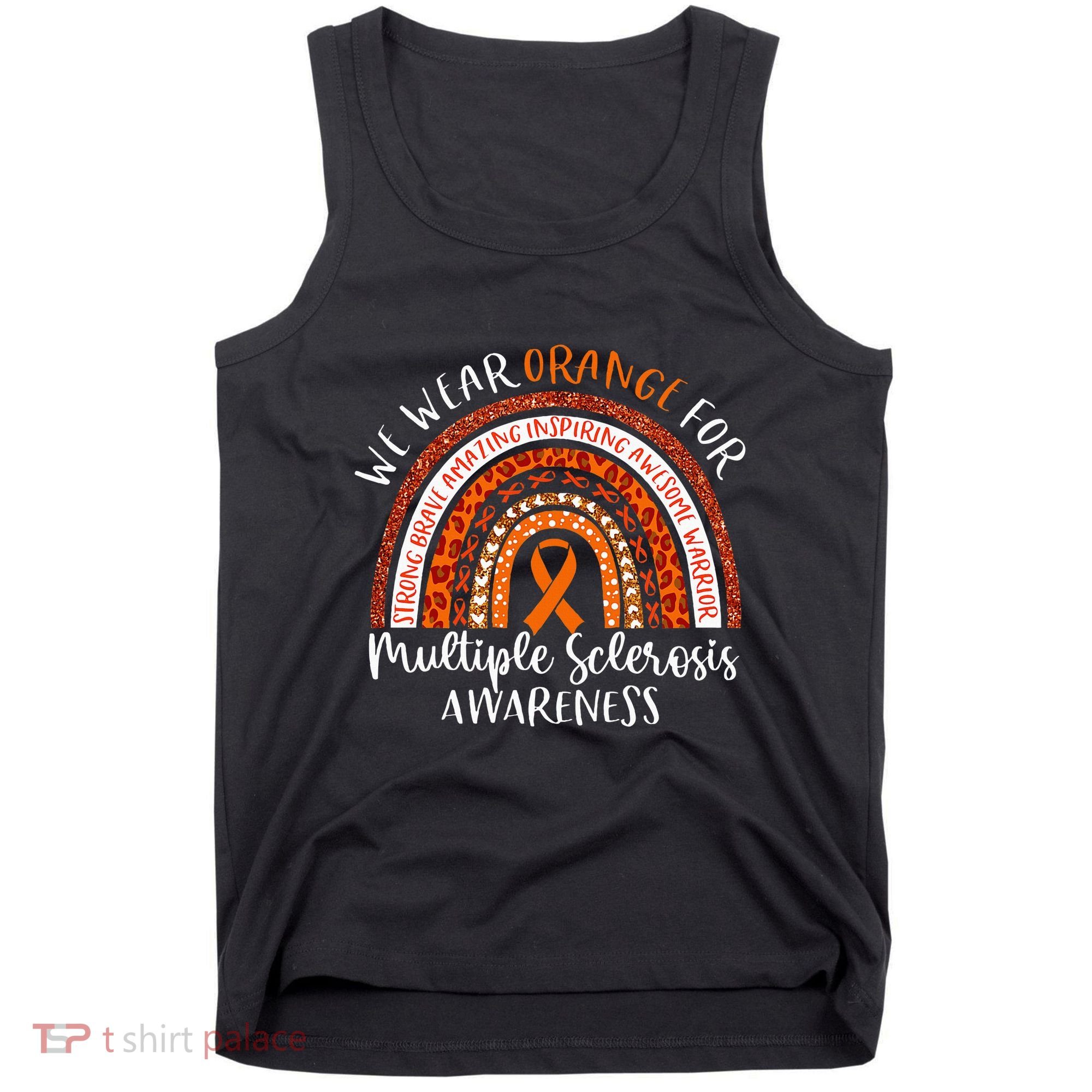 Multiple Sclerosis Awareness We Wear Orange Ms Rainbow Tank Top