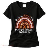 Multiple Sclerosis Awareness We Wear Orange Ms Rainbow Women's T-Shirt thumb 0