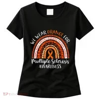 Multiple Sclerosis Awareness We Wear Orange Ms Rainbow Women's T-Shirt thumb 0