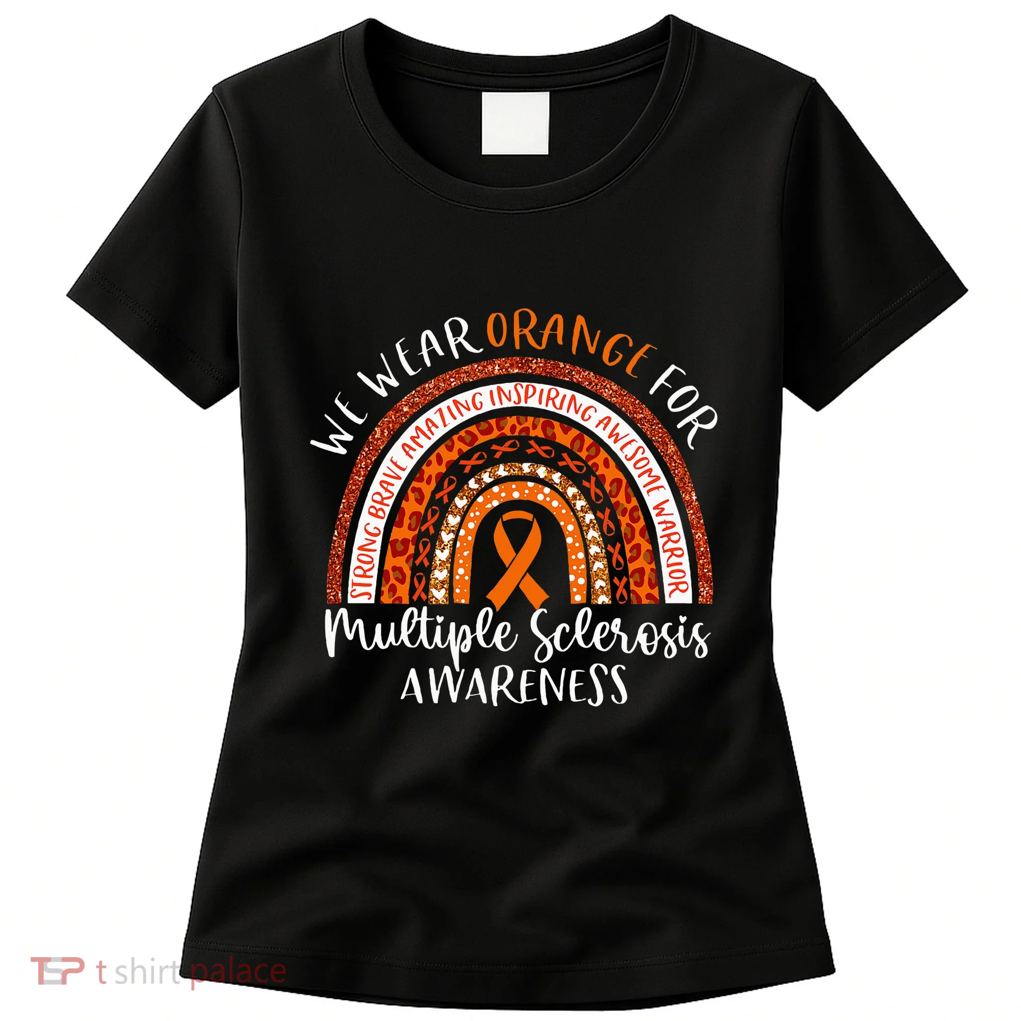 Multiple Sclerosis Awareness We Wear Orange Ms Rainbow Women's T-Shirt
