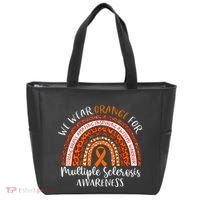 Multiple Sclerosis Awareness We Wear Orange Ms Rainbow Tote Bag thumb 0