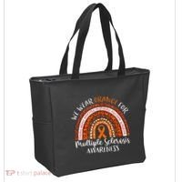 Multiple Sclerosis Awareness We Wear Orange Ms Rainbow Tote Bag thumb 2