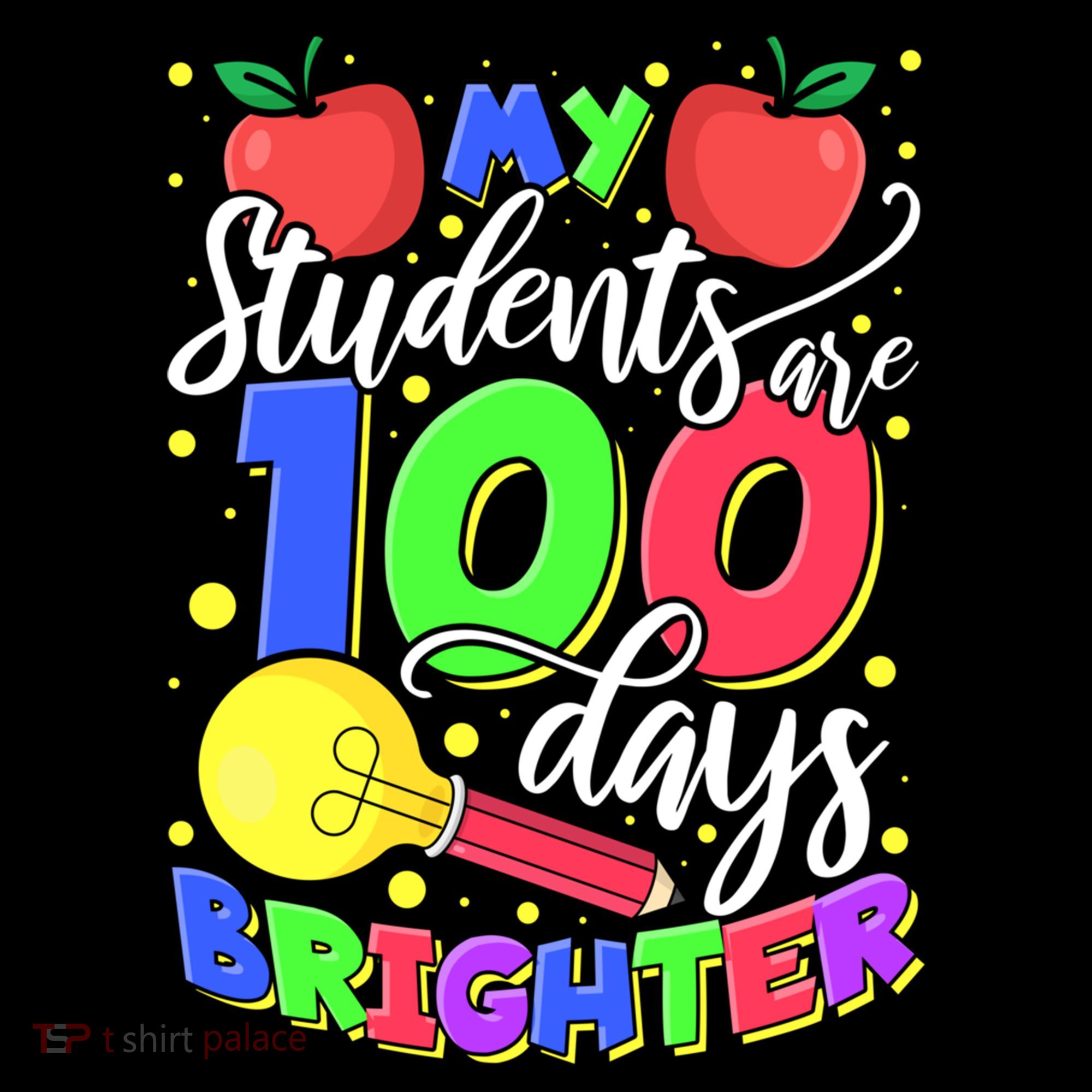 My Students Are 100 Days Brighter First Grade Teacher Gift Backpack
