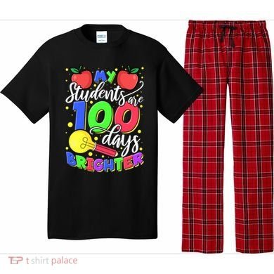 My Students Are 100 Days Brighter First Grade Teacher Gift Pajama Set