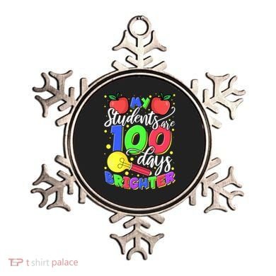 My Students Are 100 Days Brighter First Grade Teacher Gift Ornament