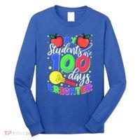 My Students Are 100 Days Brighter First Grade Teacher Gift Long Sleeve Shirt thumb 0