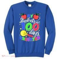 My Students Are 100 Days Brighter First Grade Teacher Gift Sweatshirt thumb 0