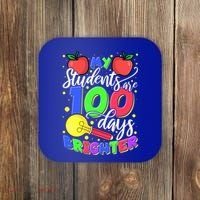 My Students Are 100 Days Brighter First Grade Teacher Gift Coaster thumb 0