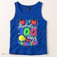 My Students Are 100 Days Brighter First Grade Teacher Gift Tank Top thumb 2