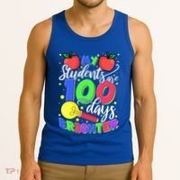 My Students Are 100 Days Brighter First Grade Teacher Gift Tank Top thumb 3