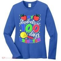 My Students Are 100 Days Brighter First Grade Teacher Gift Women's Long Sleeve Shirt thumb 0