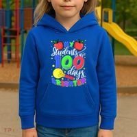 My Students Are 100 Days Brighter First Grade Teacher Gift Kids Hoodie thumb 3