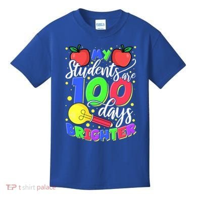 My Students Are 100 Days Brighter First Grade Teacher Gift Kids T-Shirt