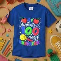 My Students Are 100 Days Brighter First Grade Teacher Gift Kids T-Shirt thumb 3