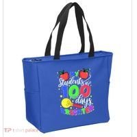 My Students Are 100 Days Brighter First Grade Teacher Gift Tote Bag thumb 2
