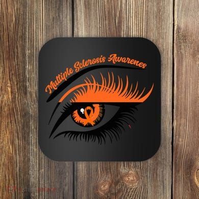 Multiple Sclerosis Awareness Eye Design Coaster