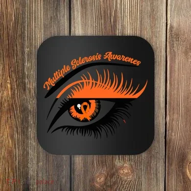 Multiple Sclerosis Awareness Eye Design Coaster