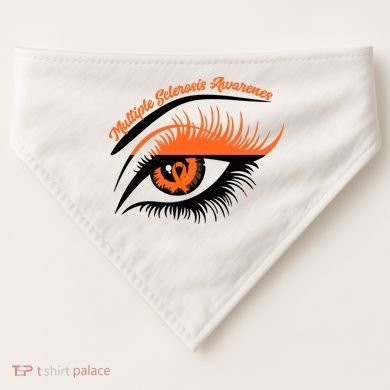 Multiple Sclerosis Awareness Eye Design USA-Made Doggie Bandana