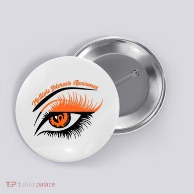 Multiple Sclerosis Awareness Eye Design Button