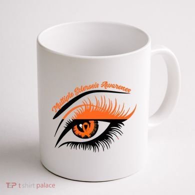 Multiple Sclerosis Awareness Eye Design Coffee Mug back