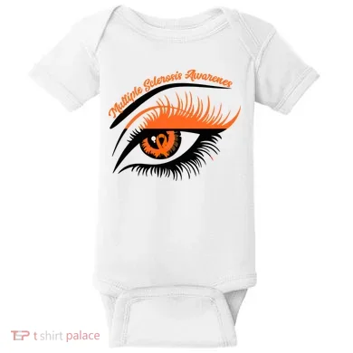 Multiple Sclerosis Awareness Eye Design Baby Bodysuit