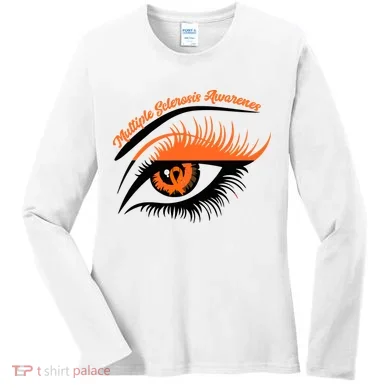 Multiple Sclerosis Awareness Eye Design Women's Long Sleeve Shirt