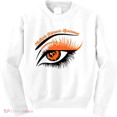 Multiple Sclerosis Awareness Eye Design Kids Sweatshirt