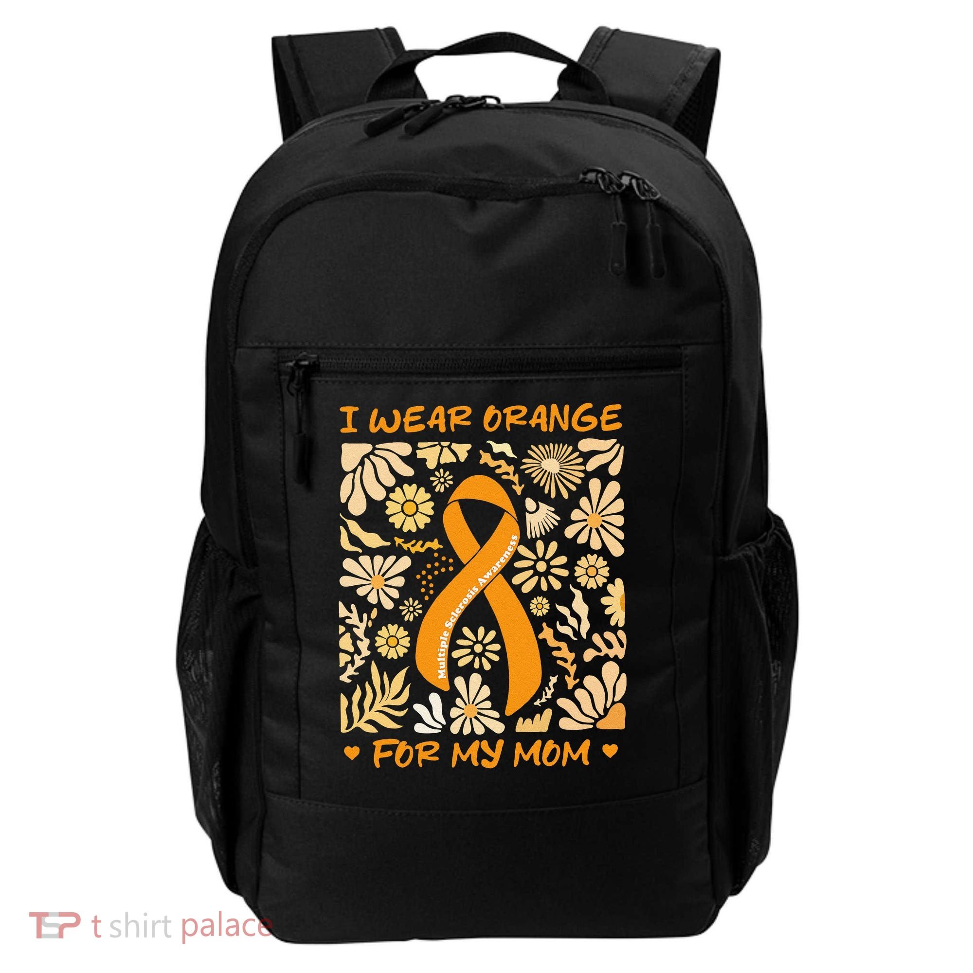 Multiple Sclerosis Awareness I Wear Orange for My Mom Boho Gift Backpack