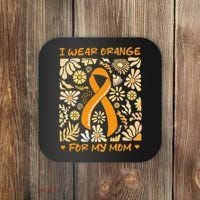 Multiple Sclerosis Awareness I Wear Orange for My Mom Boho Gift Coaster thumb 0