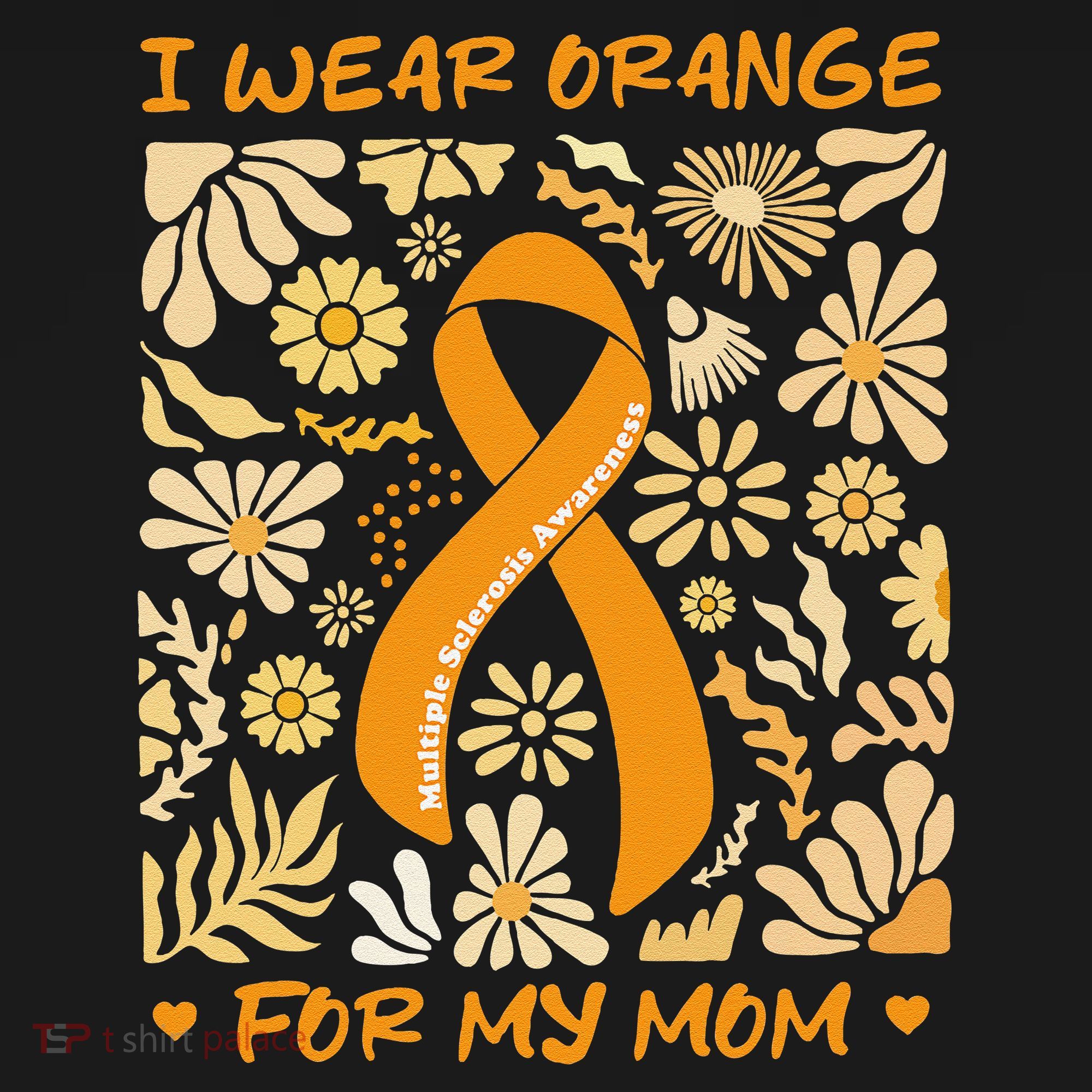 Multiple Sclerosis Awareness I Wear Orange for My Mom Boho Gift Dry Zone Grid Polo