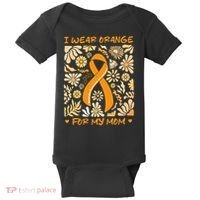 Multiple Sclerosis Awareness I Wear Orange for My Mom Boho Gift Baby Bodysuit thumb 0