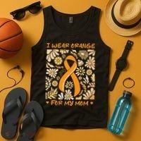Multiple Sclerosis Awareness I Wear Orange for My Mom Boho Gift Tank Top thumb 4