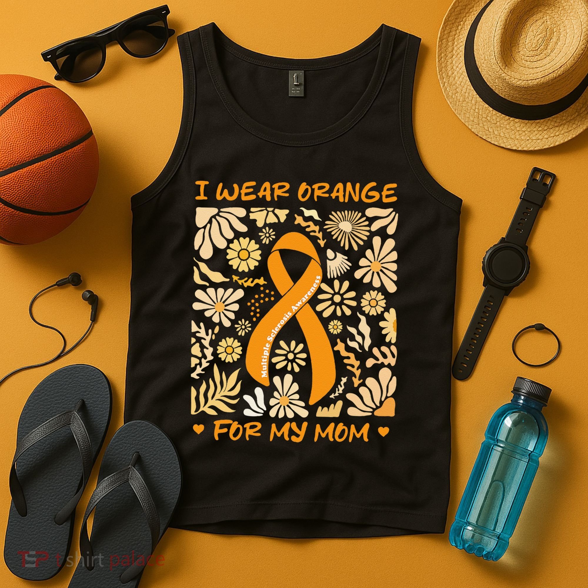 Multiple Sclerosis Awareness I Wear Orange for My Mom Boho Gift Tank Top