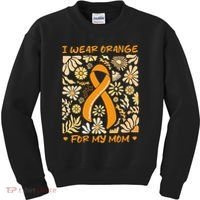 Multiple Sclerosis Awareness I Wear Orange for My Mom Boho Gift Kids Sweatshirt thumb 0