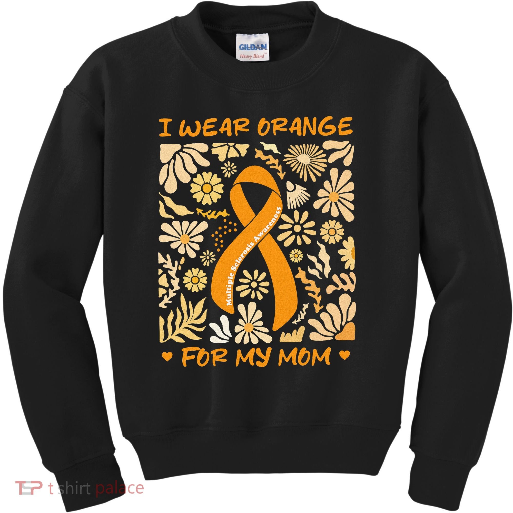 Multiple Sclerosis Awareness I Wear Orange for My Mom Boho Gift Kids Sweatshirt
