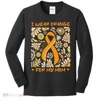 Multiple Sclerosis Awareness I Wear Orange for My Mom Boho Gift Kids Long Sleeve Shirt thumb 0