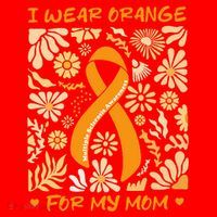 Multiple Sclerosis Awareness I Wear Orange for My Mom Boho Gift Santa Hat thumb 1