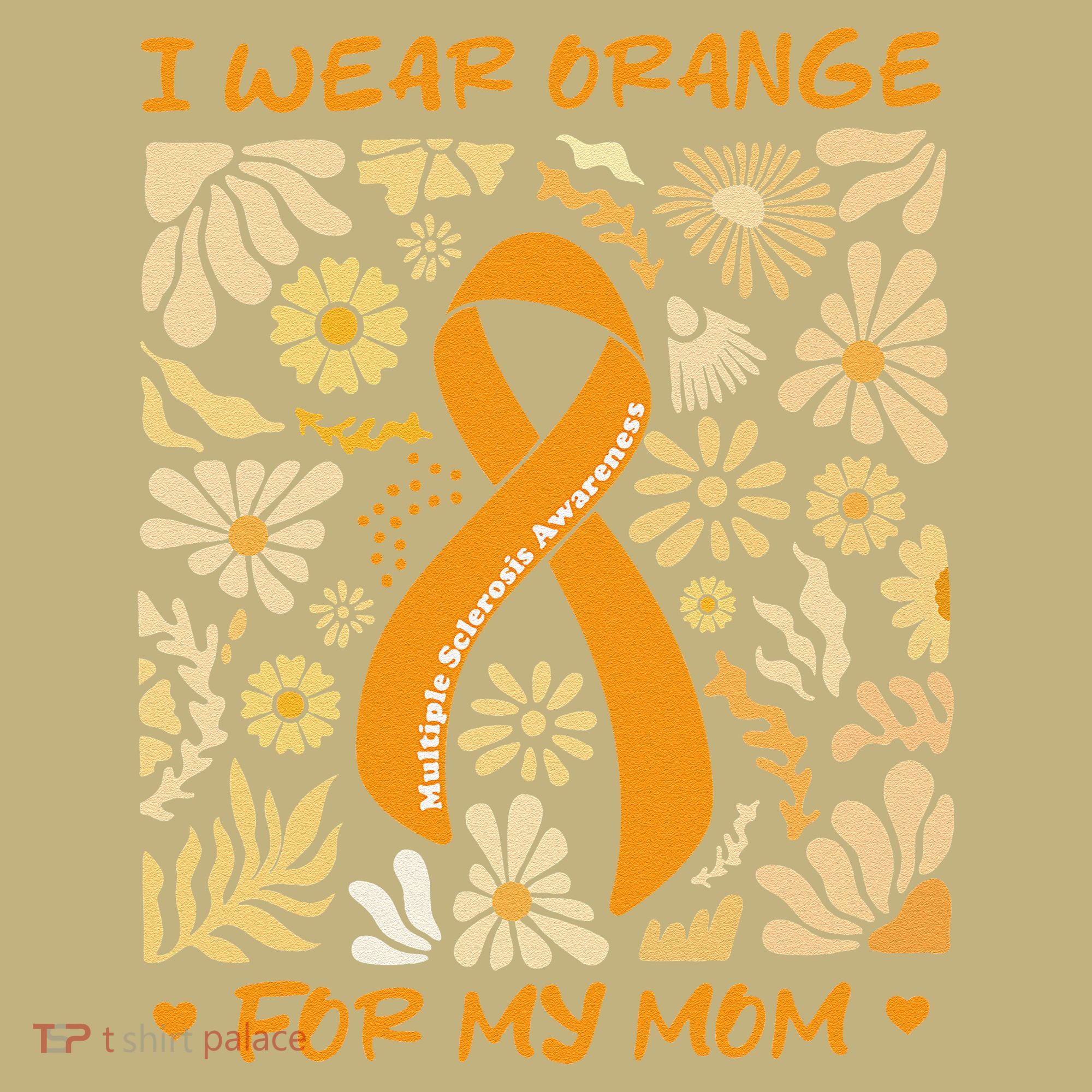 Multiple Sclerosis Awareness I Wear Orange for My Mom Boho Gift Hoodie
