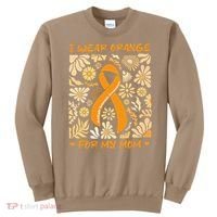 Multiple Sclerosis Awareness I Wear Orange for My Mom Boho Gift Sweatshirt thumb 0