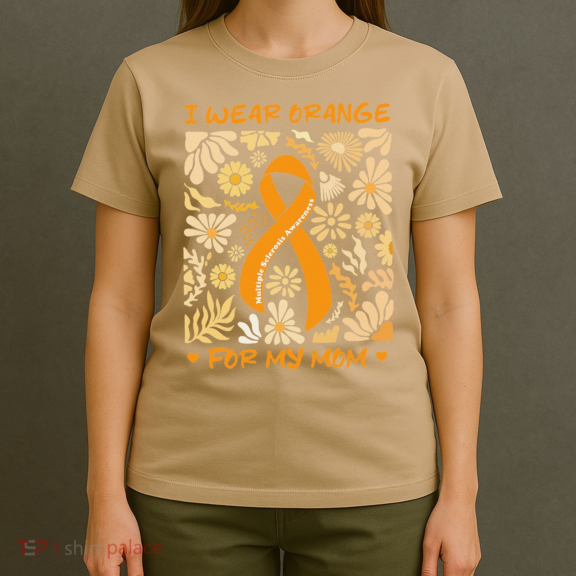 Multiple Sclerosis Awareness I Wear Orange for My Mom Boho Gift T-Shirt