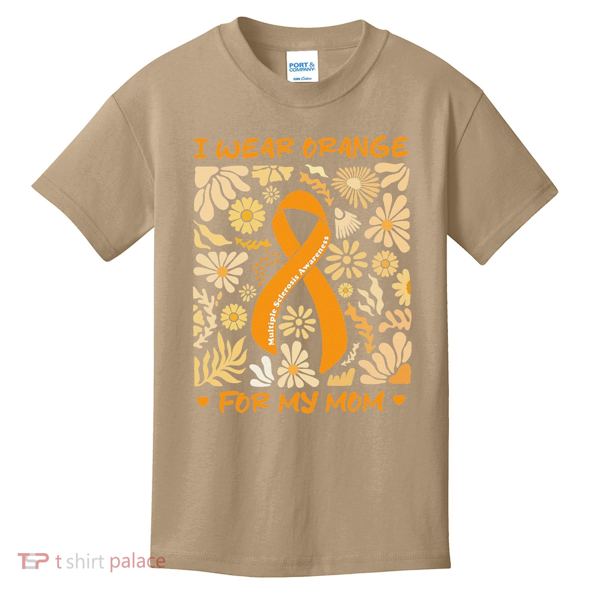 Multiple Sclerosis Awareness I Wear Orange for My Mom Boho Gift Kids T-Shirt