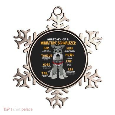 Miniature Schnauzer Anatomy Funny Dog Mum Dad Gift Ornament