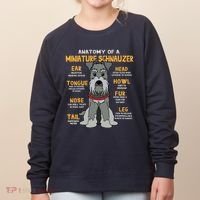 Miniature Schnauzer Anatomy Funny Dog Mum Dad Gift Women's Sweatshirt thumb 0