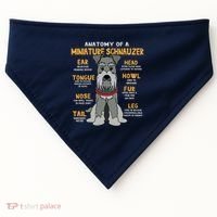 Miniature Schnauzer Anatomy Funny Dog Mum Dad Gift USA-Made Doggie Bandana thumb 0